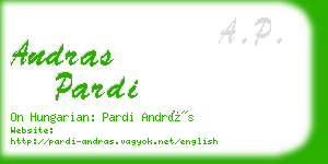 andras pardi business card